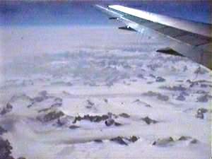 Le Gronland vu  10 000 m d' altitude